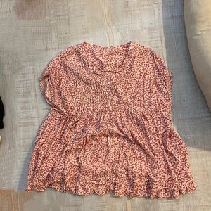 Free People Oversized Mini Floral Dress Size M